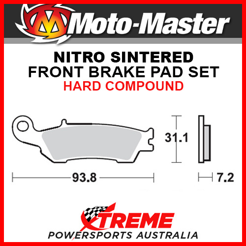 Moto-Master Yamaha WR450F 2016-2018 Nitro Sintered Hard Front Brake Pad 094921