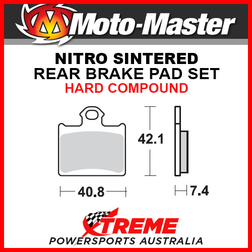 Moto-Master Husqvarna TC85 Small Wheel 14-18 Nitro Sintered Hard R/Brake Pad 096721