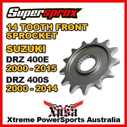 Supersprox Front Sprocket 14 Tooth for Suzuki DRZ400E 2000-2021 DRZ400S 05-2016