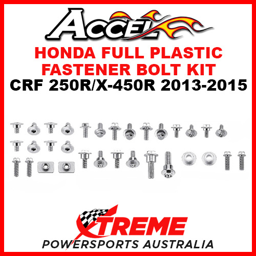 Accel Honda CRF250R 2014-2015 Full Plastic Fastener Bolt Kit 10.BKF-101 
