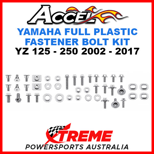 Accel Yamaha YZ 250 2002-2017 Full Plastic Fastener Bolt Kit 10.BKF-201