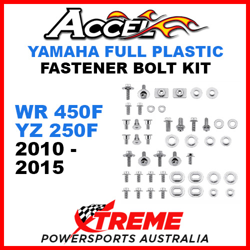 Accel Yamaha YZ 250F 2010-2013 Full Plastic Fastener Bolt Kit 10.BKF-202