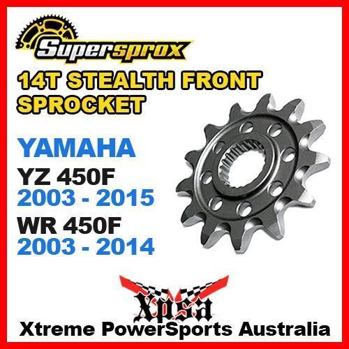 SUPERSPROX FRONT SPROCKET STEALTH 14T YZ 450F YZ450F 03-15 WR 450F WR450F 03-14