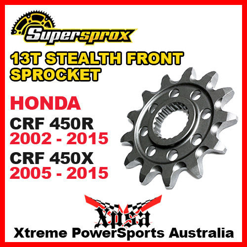 SUPERSPROX FRONT SPROCKET STEALTH 13T HONDA CRF 450R CRF450R 02-15 CRF450X 05-15