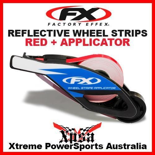 FACTORY EFFEX FX REFLECTIVE WHEEL STRIPS RED + APPLICATOR HONDA CR CRF XR RMZ MX