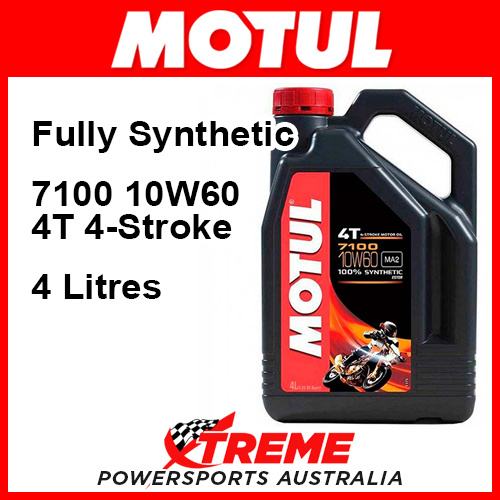 Motul 7100 Fully Synthetic 10W60 4T 4-Stroke 4 Litres Motorcycle Engine Oil 16-422-04
