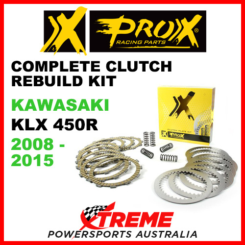 ProX Kawasaki KLX450R KLX 450R 2008-2015 Complete Clutch Rebuild Kit 16.CPS44010