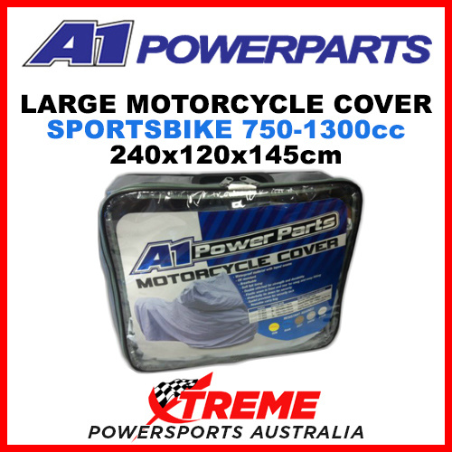 A1 Power Parts Large Motorcycle cover for sports bike 750-1300cc 240x120x145cm