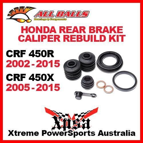 Rear Brake Caliper Rebuild Kit Honda CRF 450R 02-15 450X 05-15, All Balls 18-3029