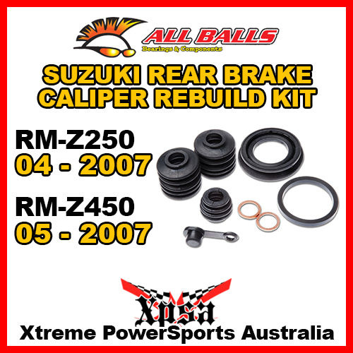 Rear Brake Caliper Rebuild Kit RM Z250 04-2007 RM Z450 05-2007, All Balls 18-3032