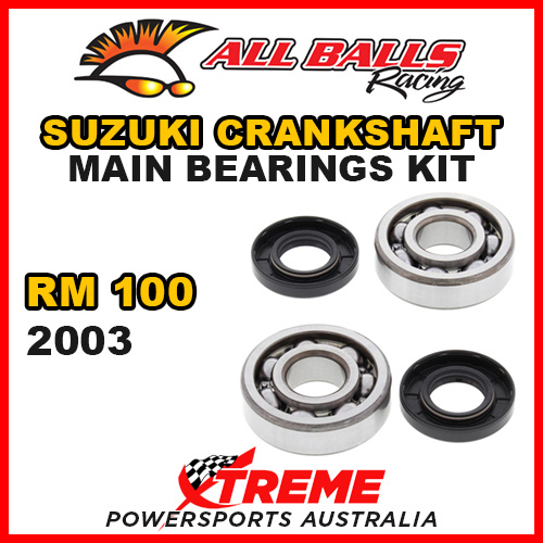 All Balls 24-1006 For Suzuki RM100 RM 100 2003 Crankshaft Main Bearings