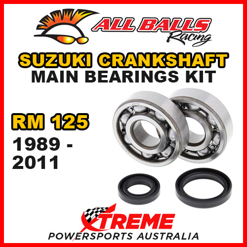 All Balls 24-1016 For Suzuki RM125 RM 125 1989-2011 Crankshaft Main Bearings