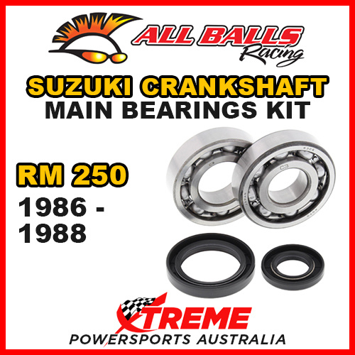 All Balls 24-1017 For Suzuki RM250 RM 250 1986-1988 Crankshaft Main Bearings