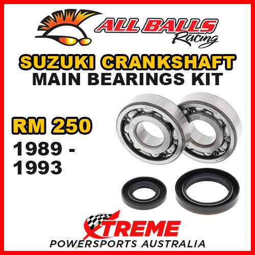 All Balls 24-1019 For Suzuki RM250 RM 250 1989-1993 Crankshaft Main Bearings
