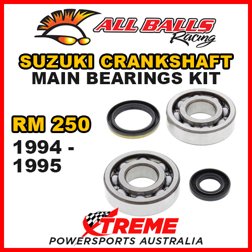 All Balls 24-1020 For Suzuki RM250 RM 250 1994-1995 Crankshaft Main Bearings