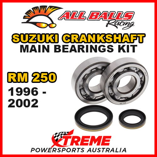 All Balls 24-1021 For Suzuki RM250 RM 250 1996-2002 Crankshaft Main Bearings