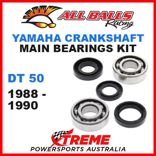All Balls 24-1022 Yamaha DT50 DT 50 1988-1990 Crankshaft Main Bearings MX