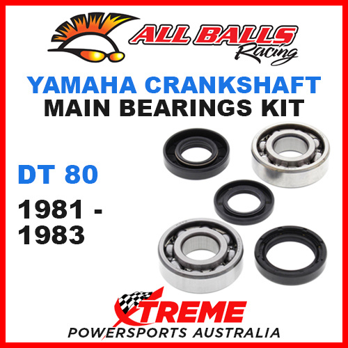 All Balls 24-1022 Yamaha DT80 DT 80 1981-1983 Crankshaft Main Bearings MX