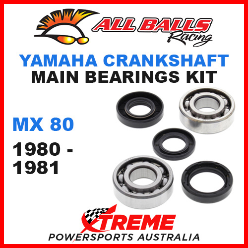 All Balls 24-1022 Yamaha MX80 MX 80 1980-1981 Crankshaft Main Bearings MX