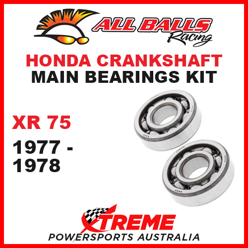All Balls 24-1031 Honda XR75 XR 75 1977-1978 Crankshaft Main Bearings