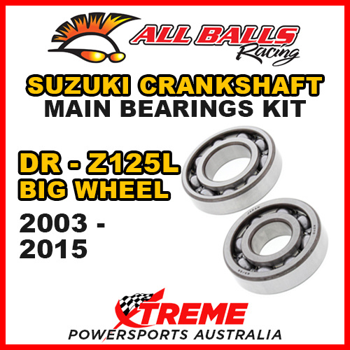All Balls 24-1036 For Suzuki DR-Z125L Big Wheel 2003-2015 Crankshaft Main Bearings