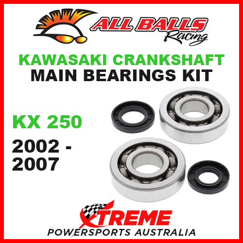 All Balls 24-1047 Kawasaki KX250 KX 250 2002-2007 Crankshaft Main Bearings MX