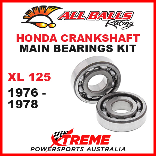 All Balls 24-1048 Honda XL125 XL 125 1976-1978 Crankshaft Main Bearings