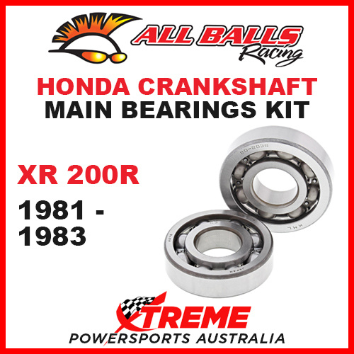 All Balls 24-1053 Honda XR200R XR 200R 1981-1983 Crankshaft Main Bearings
