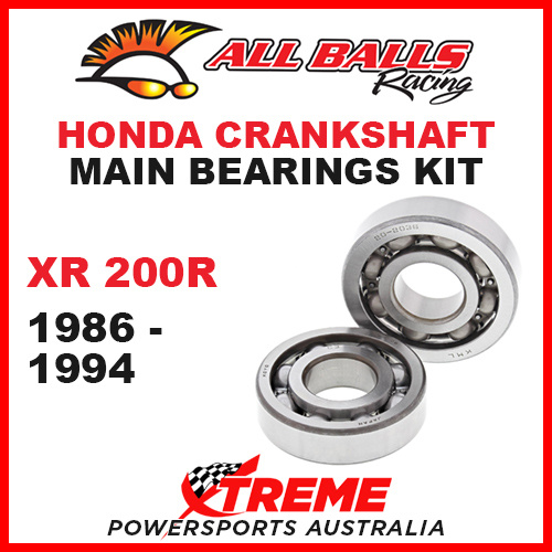 All Balls 24-1053 Honda XR200R XR 200R 1986-1994 Crankshaft Main Bearings