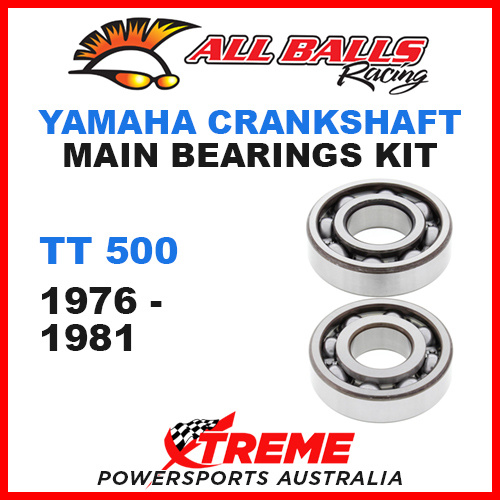 All Balls 24-1058 Yamaha TT 500 TT500 1976-1981 Crankshaft Main Bearings MX