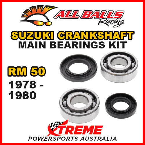 All Balls 24-1068 For Suzuki RM50 RM 50 1978-1980 Crankshaft Main Bearings