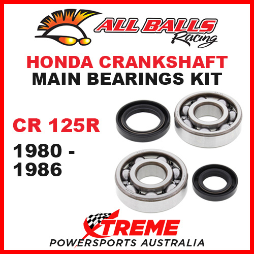 All Balls 24-1075 Honda CR125R CR 125R 1980-1986 Crankshaft Main Bearings