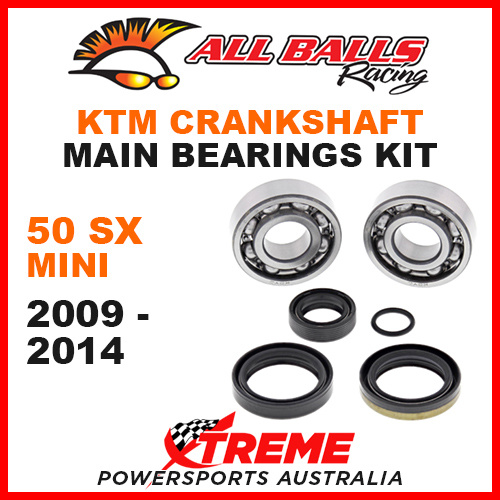 All Balls 24-1099 KTM 50SX 50 SX Mini 2009-2014 Crankshaft Main Bearings MX