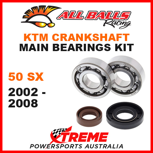 All Balls 24-1101 KTM 50 SX 50SX 2002-2008 Crankshaft Main Bearings MX