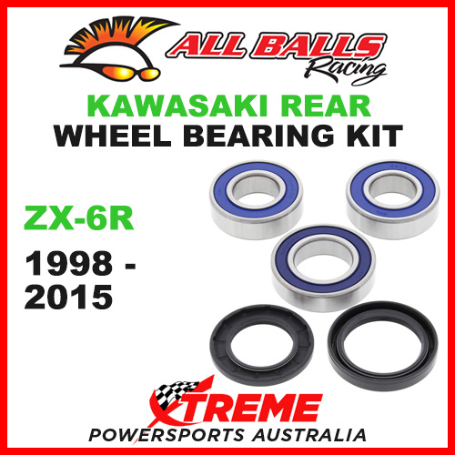 All Balls 25-1111 Kawasaki ZX6R ZX-6R 1998-2015 Rear Wheel Bearing Kit