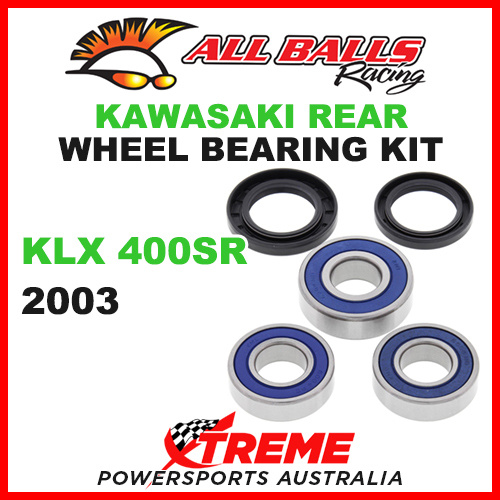 MX Rear Wheel Bearing Kit Kawasaki KLX400SR KLX 400SR 2003, All Balls 25-1117