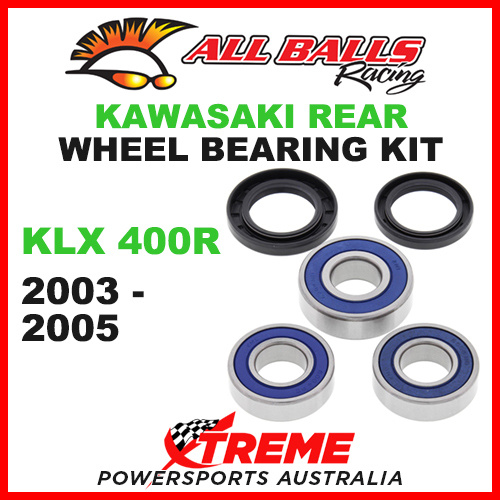 MX Rear Wheel Bearing Kit Kawasaki KLX400R KLX 400R 2003-2005, All Balls 25-1117