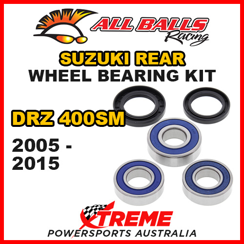 MX Rear Wheel Bearing Kit For Suzuki DRZ400SM DRZ 400SM DR-Z400SM 2005-2015, All Balls 25-1117