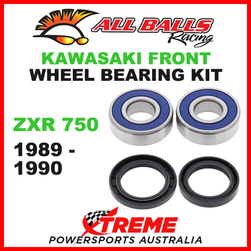 All Balls 25-1254 Kawasaki ZXR750 1989-1990 Front Wheel Bearing Kit