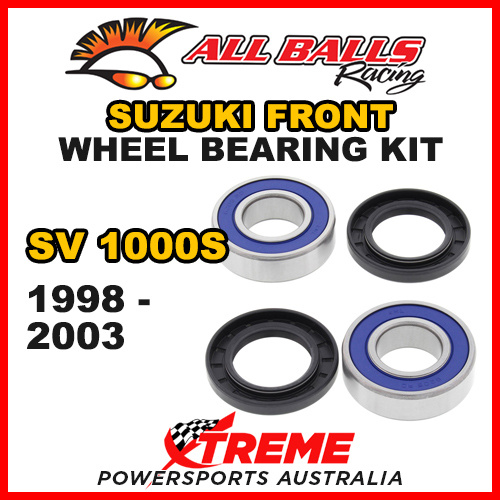 All Balls 25-1276 For Suzuki SV1000S 1998-2003 Front Wheel Bearing Kit