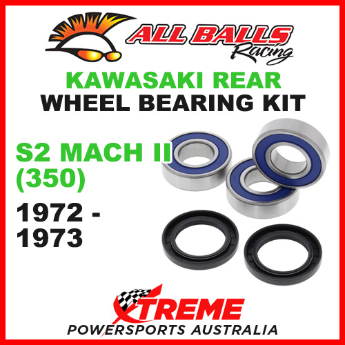 All Balls 25-1277 Kawasaki S2 Mach II 350 1972-1973 Rear Wheel Bearing Kit