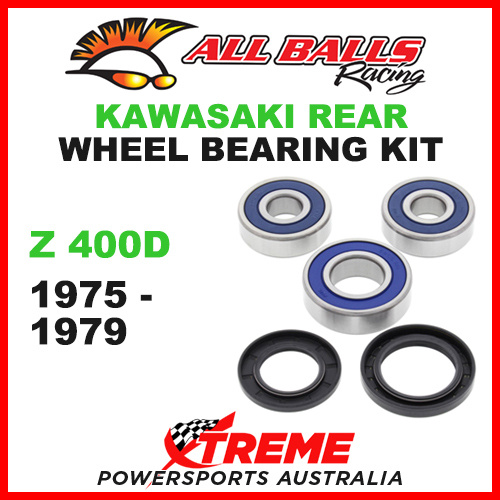 All Balls 25-1280 Kawasaki Z400D Z 400D 1975-1979 Rear Wheel Bearing Kit