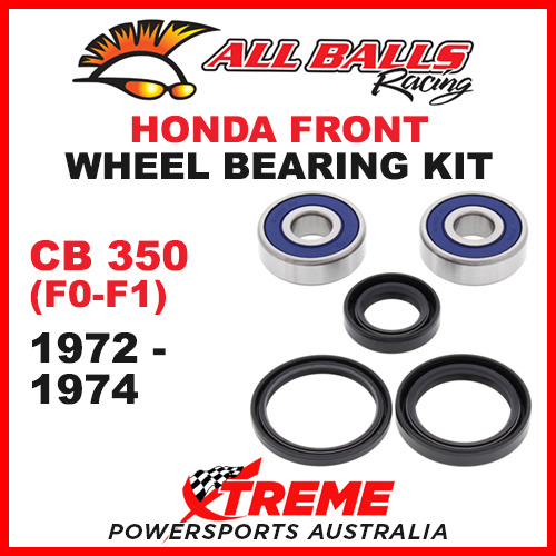 25-1307 Honda CB350 CB 350 (F0-F1) 1972-1974 Front Wheel Bearing Kit