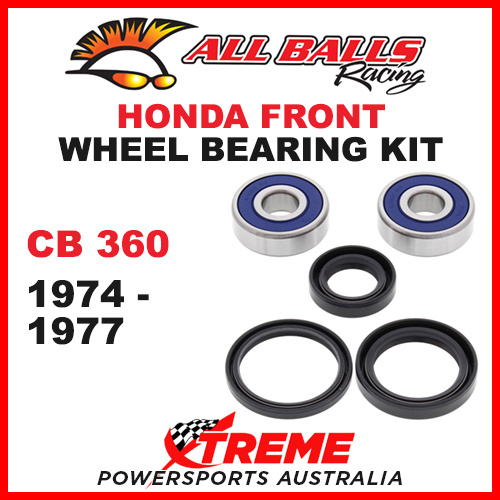 25-1307 Honda CB360 CB 360 1974-1977 Front Wheel Bearing Kit