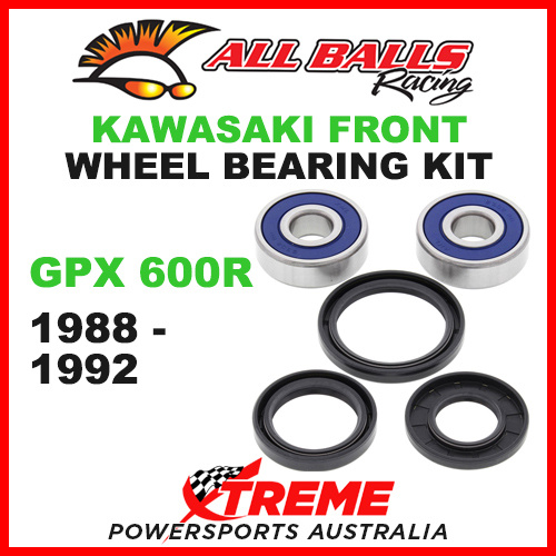 All Balls 25-1310 Kawasaki GPX 6000R 1988-1992 Front Wheel Bearing Kit