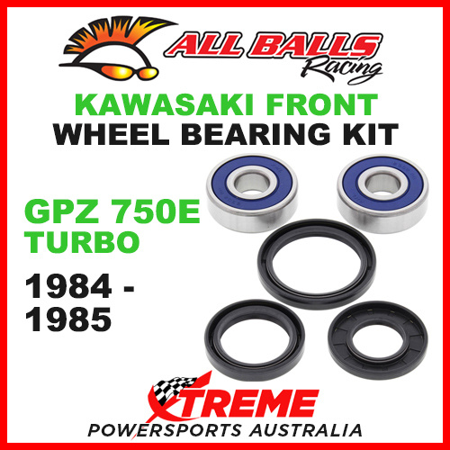 All Balls 25-1310 Kawasaki GPZ 750E Turbo 1984-1985 Front Wheel Bearing Kit