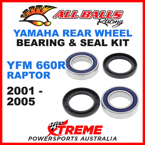 ALL BALLS 25-1313 Yamaha YFM 660R Raptor 2001-2005 Rear Wheel Bearing Kit