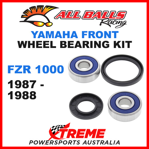 All Balls 25-1316 Yamaha FZR1000 FZR 1000 1987-1988 Front Wheel Bearing Kit