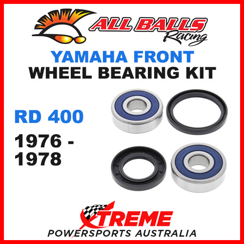 All Balls 25-1334 Yamaha RD400 RD 400 1976-1978 Front Wheel Bearing Kit
