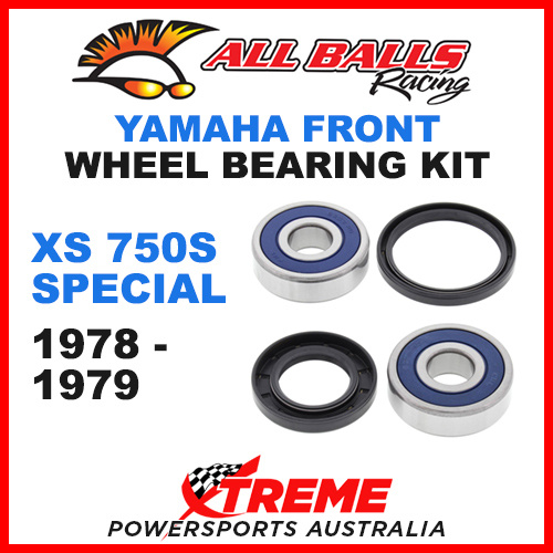 All Balls 25-1334 Yamaha XS750S Special 1978-1979 Front Wheel Bearing Kit